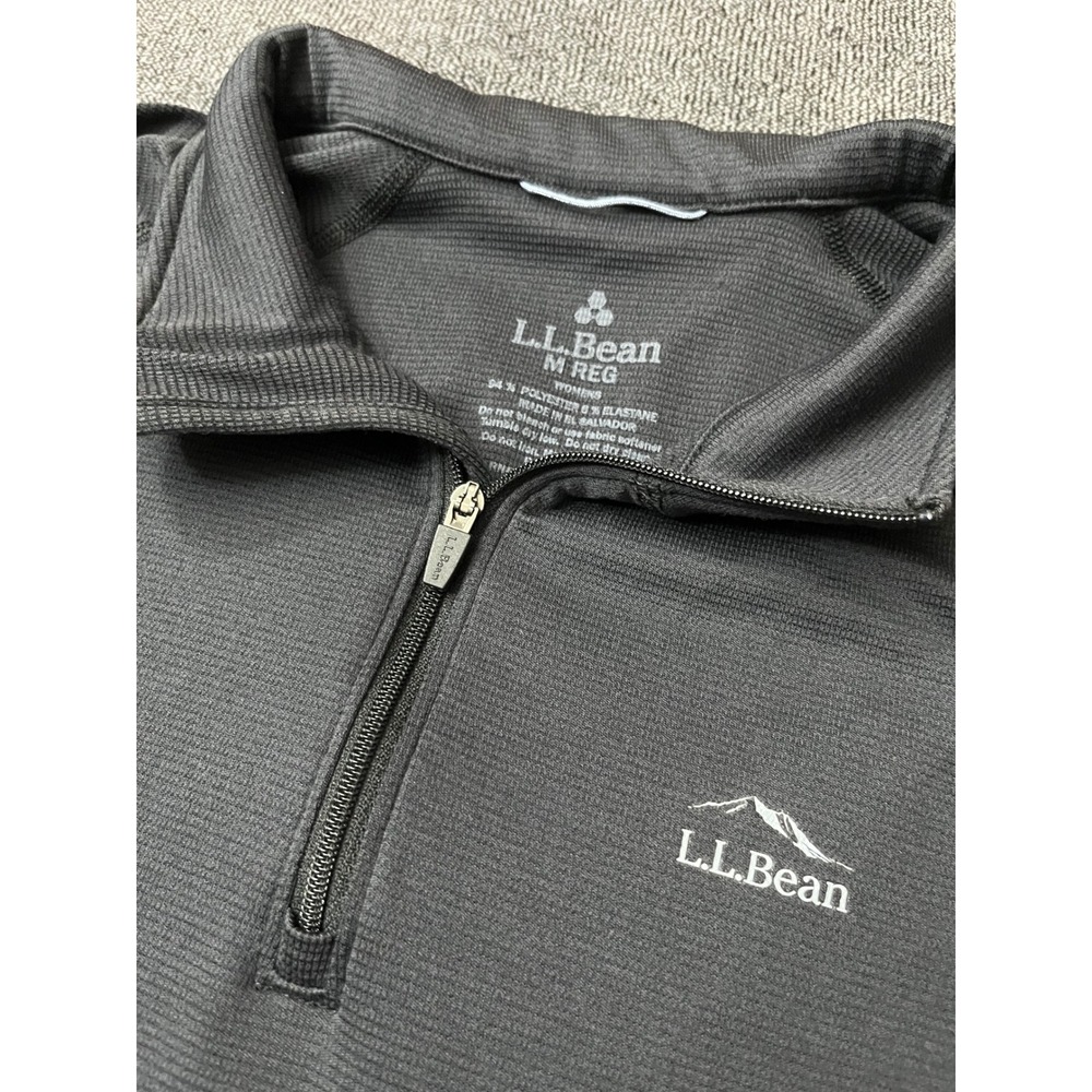 L.L. Bean Women's Charcoal Gray Quarter-Zip Pullover